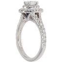 Vera Wang 18ct White Gold 0.75ct Oval And Brilliant Cut Diamond Cluster Love Ring
