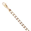 9ct Yellow Gold Square Curb Bracelet 8.5"