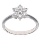 18ct White Gold 0.50ct Diamond Daisy Cluster Ring