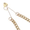 9ct Yellow Gold Heart Lock Charm Bracelet 7"