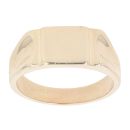 9ct Yellow Gold Plain Square Signet Ring