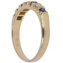 18ct Yellow Gold 0.15ct Diamond and Sapphire Ring
