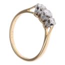 18ct Yellow Gold 0.40ct Brilliant Cut Diamond Trilogy Ring