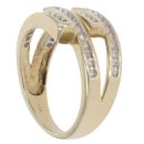 9ct Yellow Gold 0.33ct Brilliant Cut Diamond Crossover Ring