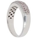 18ct White Gold Brilliant Cut 0.50ct Diamond Three Row Ring