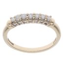 9ct Yellow Gold 0.20ct Diamond Half Eternity Ring