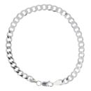 Silver Curb Bracelet 8" By Icesia
