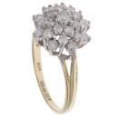 9ct Yellow Gold 1.00ct Brilliant Cut Diamond Cluster Ring