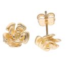 9ct Yellow Gold Flower Stud Earrings