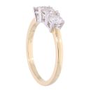 18ct Yellow Gold 0.90ct Diamond Trilogy Ring
