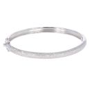 Silver Cubic Zirconia Fancy Bangle by Icesia