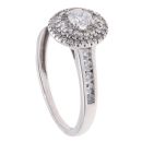 9ct White Gold 0.50ct Brilliant Cut Diamond Cluster Ring