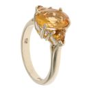 9ct Yellow Gold Three Stone Citrine Ring