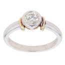 18ct Yellow and White Gold 0.60ct Diamond Solitaire Ring