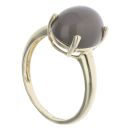 9ct Yellow Gold Grey Cats Eye Single Stone Ring