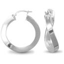 Mint Of London 925 Silver Formed Hoop Earrings