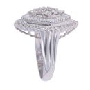 18ct White Gold 2.00ct Brilliant And Baguette Cut Diamond Cluster Ring