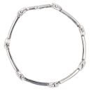 18ct White Gold Amethyst Heart Bracelet 7"