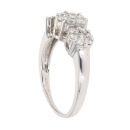 9ct White Gold 1.00ct Diamond Cluster Ring