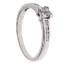 18ct White Gold 0.30ct Princess Cut Diamond Cluster Ring