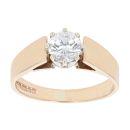 9ct Yellow Gold Cubic Zirconia Solitaire Ring