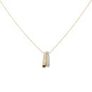 9ct Yellow Gold Cubic Zirconia Fancy Pendant and Chain 18"