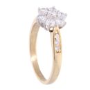18ct Yellow Gold 1.00ct Diamond Cluster Ring