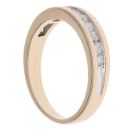 9ct Yellow And White Gold 0.45ct Brilliant Cut Diamond Half Eternity Ring