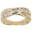 18ct Yellow Gold 0.50ct Brilliant Cut Diamond Crossover Ring