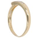 18ct Yellow Gold 0.15ct Brilliant Cut Diamond Crossover Ring