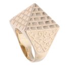 9ct Yellow Gold Pyramid Ring