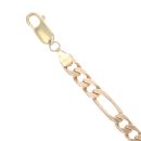 9ct Yellow Gold Figaro Bracelet 7"