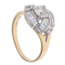 18ct Yellow Gold 1.10ct Brilliant and Baguette cut Diamond Fancy Ring