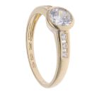 9ct Yellow Gold Cubic Zirconia Solitaire Ring