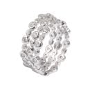 Sterling Silver Bubble Cubic Zirconia Stacking Rings