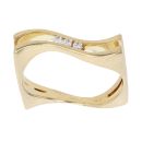 18ct Yellow Gold 0.05ct Diamond Trilogy Ring