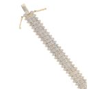 9ct Yellow Gold 2.00ct Brilliant Cut Diamond Three Row Bracelet 7"