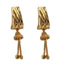 22ct Yellow Gold Fancy Patterned Drop Earrings