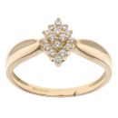 18ct Yellow Gold Cubic Zirconia Cluster Ring