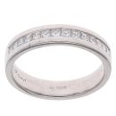 18ct White Gold 0.35ct Princess Cut Diamond Half Eternity Ring