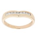 18ct Yellow Gold 0.31ct Diamond Wishbone Ring