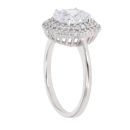 Silver Cubic Zirconia Cluster Ring by Icesia