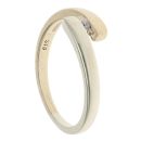 9ct Yellow And White Gold 0.02ct Brilliant Cut Diamond Solitaire Ring