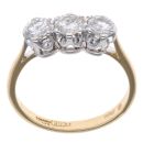 18ct Yellow Gold 0.90ct Diamond Trilogy Ring