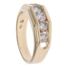 9ct Yellow Gold Cubic Zirconia Five Stone Signet Ring