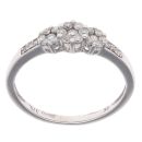 9ct White Gold 0.33ct Diamond Cluster Ring