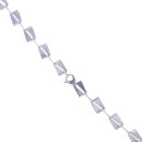9ct White Gold Square Link Fancy Chain 16"
