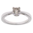 9ct White Gold 0.50ct Tinted Brilliant Cut Diamond Solitaire Ring