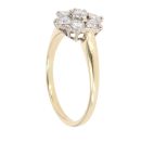 9ct Yellow Gold 1.00ct Diamond Cluster Ring