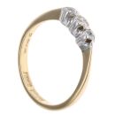 18ct Yellow Gold 0.20ct Brilliant Cut Diamond Trilogy Ring